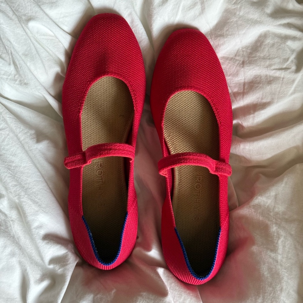 Rothy's Red Mary Jane Flats